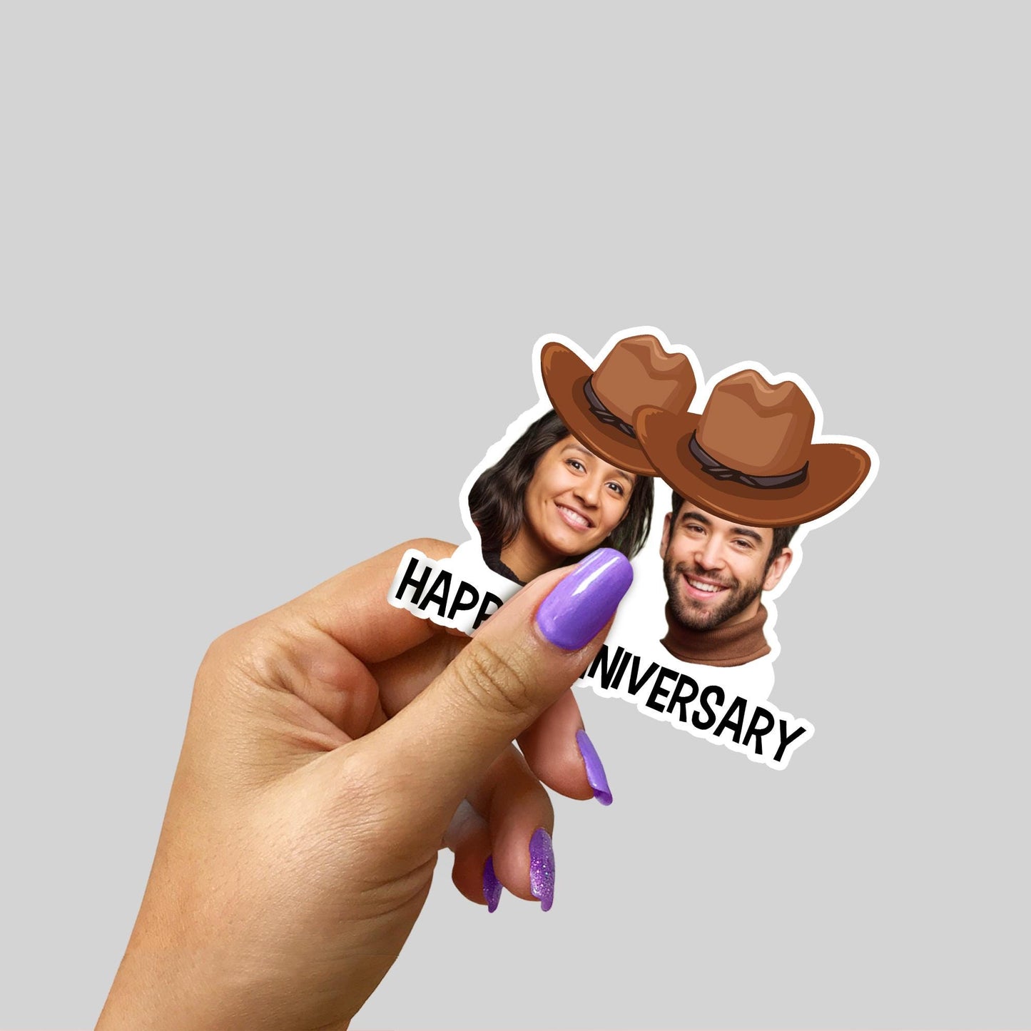 Personalized Cowboy Photo Stickers: Custom Party Favors