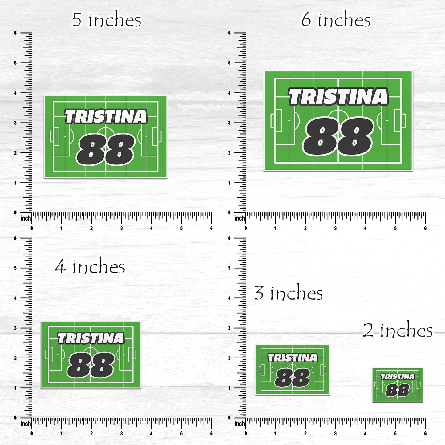 Personalized Soccer Ball Name Sticker: Waterproof Vinyl Decal