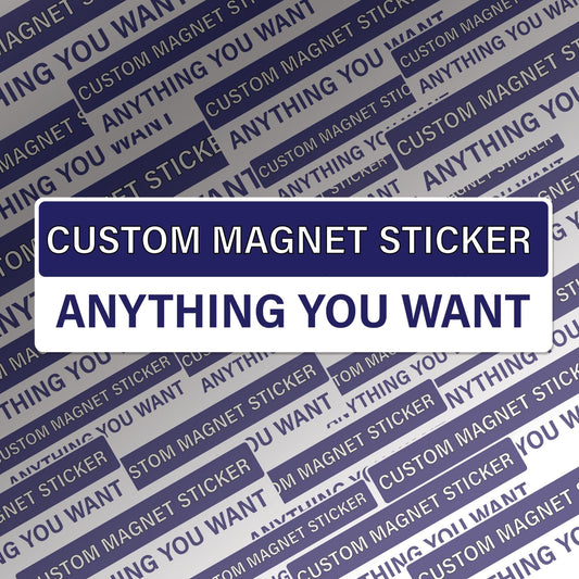 Custom Car Magnet Sticker: Weatherproof Vinyl, Two-Tone Colors