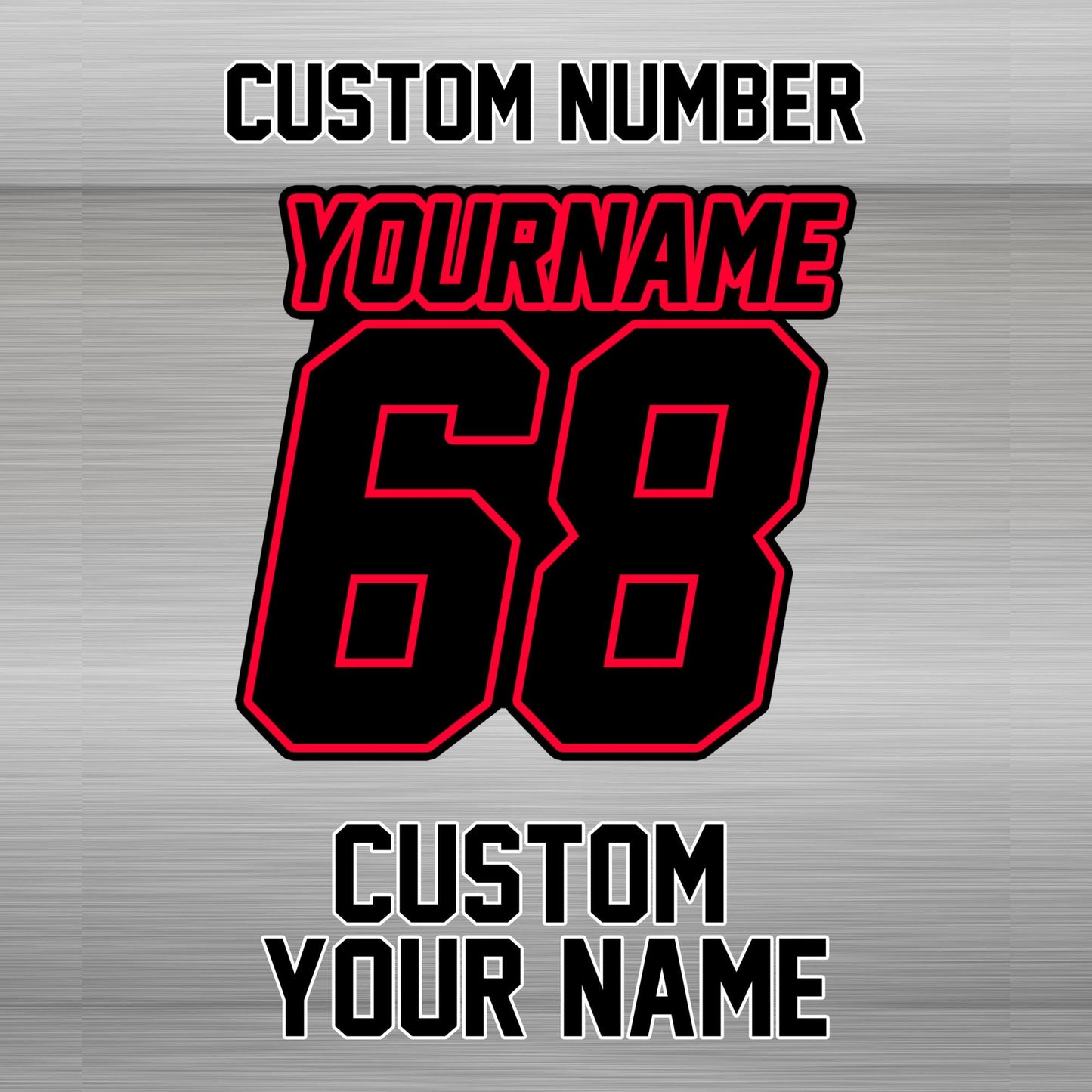 Personalized Custom Motorcycle Racing Number Stickers Decals Commando For YZF R6 R1