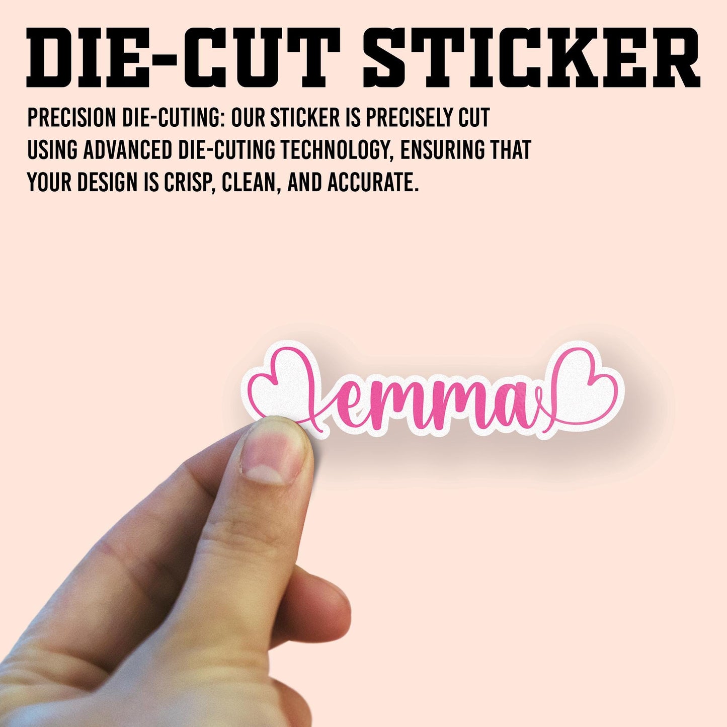 Personalized Name Sticker: Waterproof Vinyl Decal for Water Bottles, Laptops