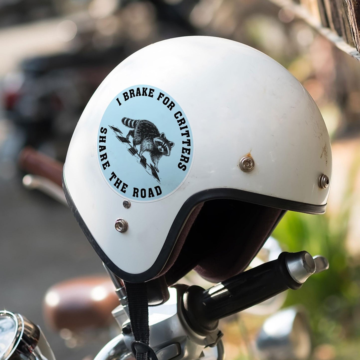 I Brake For Critters Sticker (2 Pieces): Waterproof Vinyl Decal