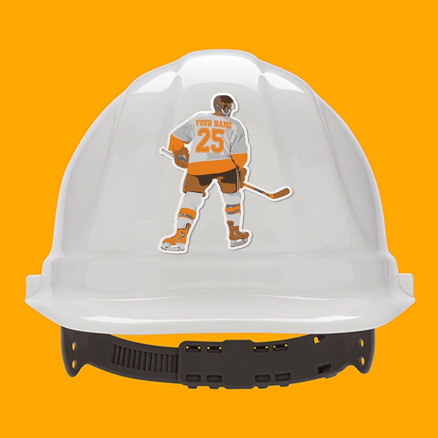 Personalized Hockey Jersey Vinyl Decal: Custom Name & Number, Waterproof Sticker