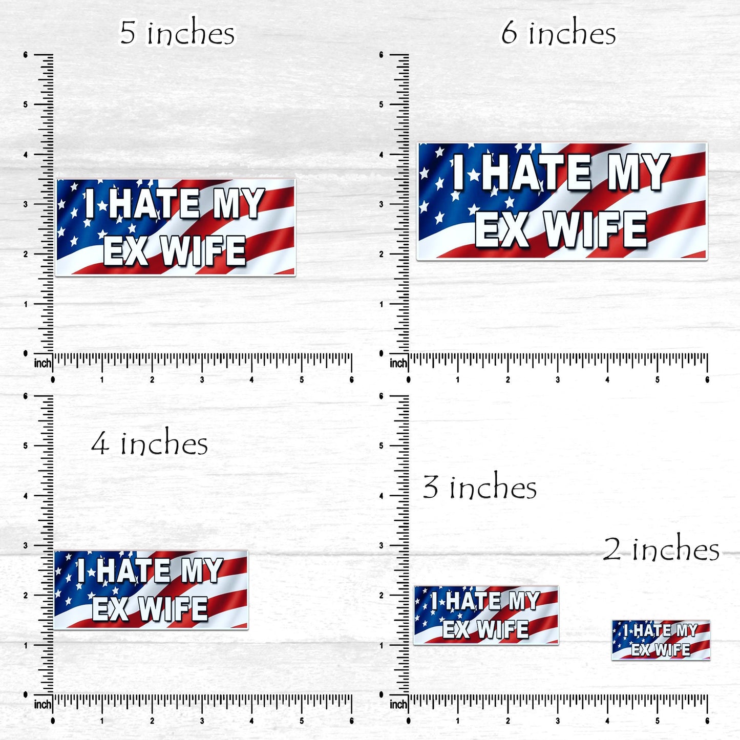 I Hate My Ex-Wife bumper sticker, sticker vinyl, waterproof stickers decal car laptop wall window helmet bumper stickers