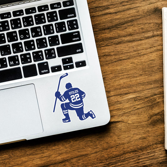 Custom Hockey Player Sticker: Personalized Celebration Decal