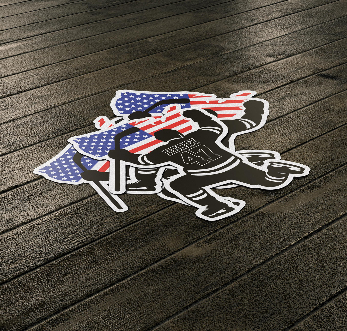 Custom Name Hockey Sticker: Personalized Celebration Decal