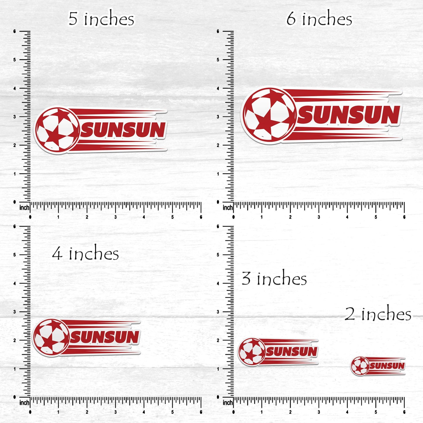 Personalized Soccer Ball Name Sticker: Waterproof Vinyl Decal