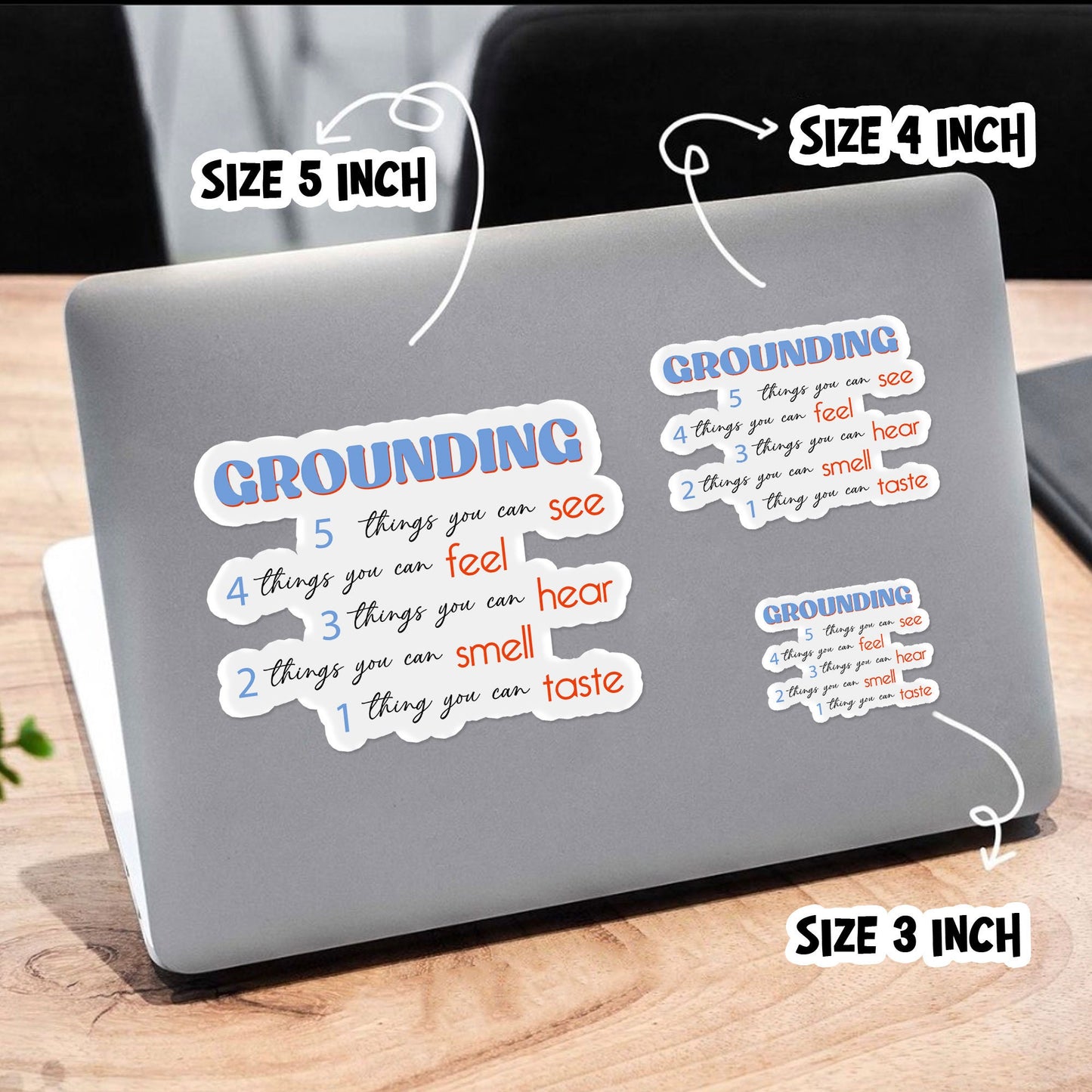 Grounding Technique Vinyl Sticker: Therapy Kamar Quote