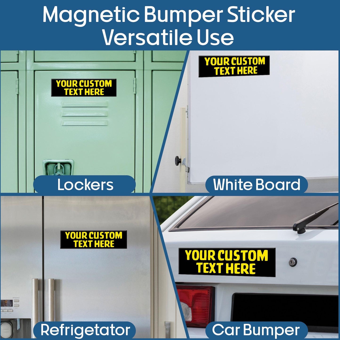 Custom Car Magnet Sticker: Weatherproof Vinyl, Two-Tone Colors