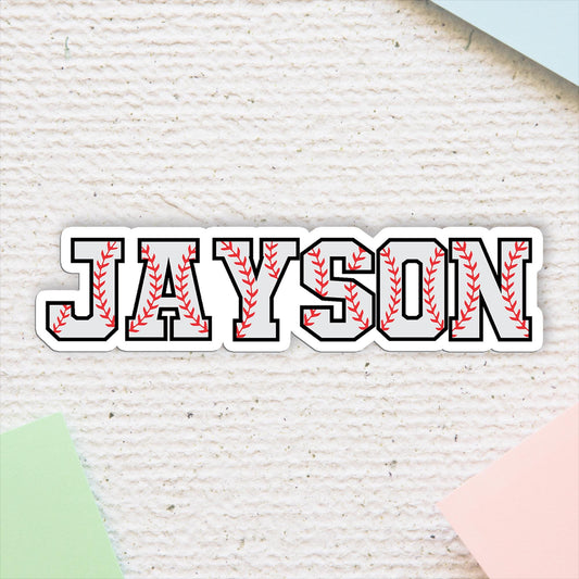 Custom Baseball Name Sticker: Personalized Vinyl Decal for Baseball Helmet, Laptop, Water Bottle, Softball Sticker