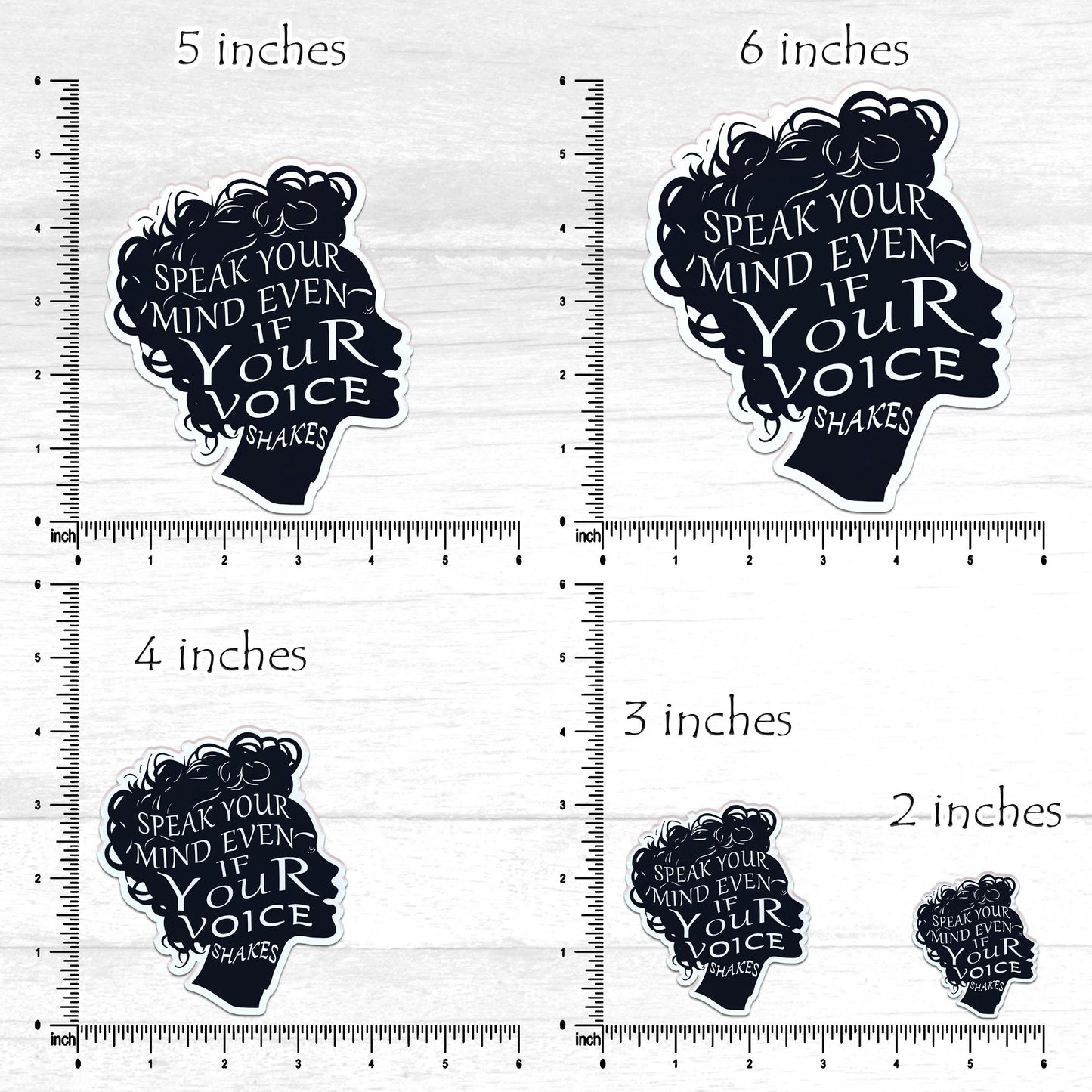 Speak Your Mind RBG Quote Sticker: Feminist Vinyl Decal