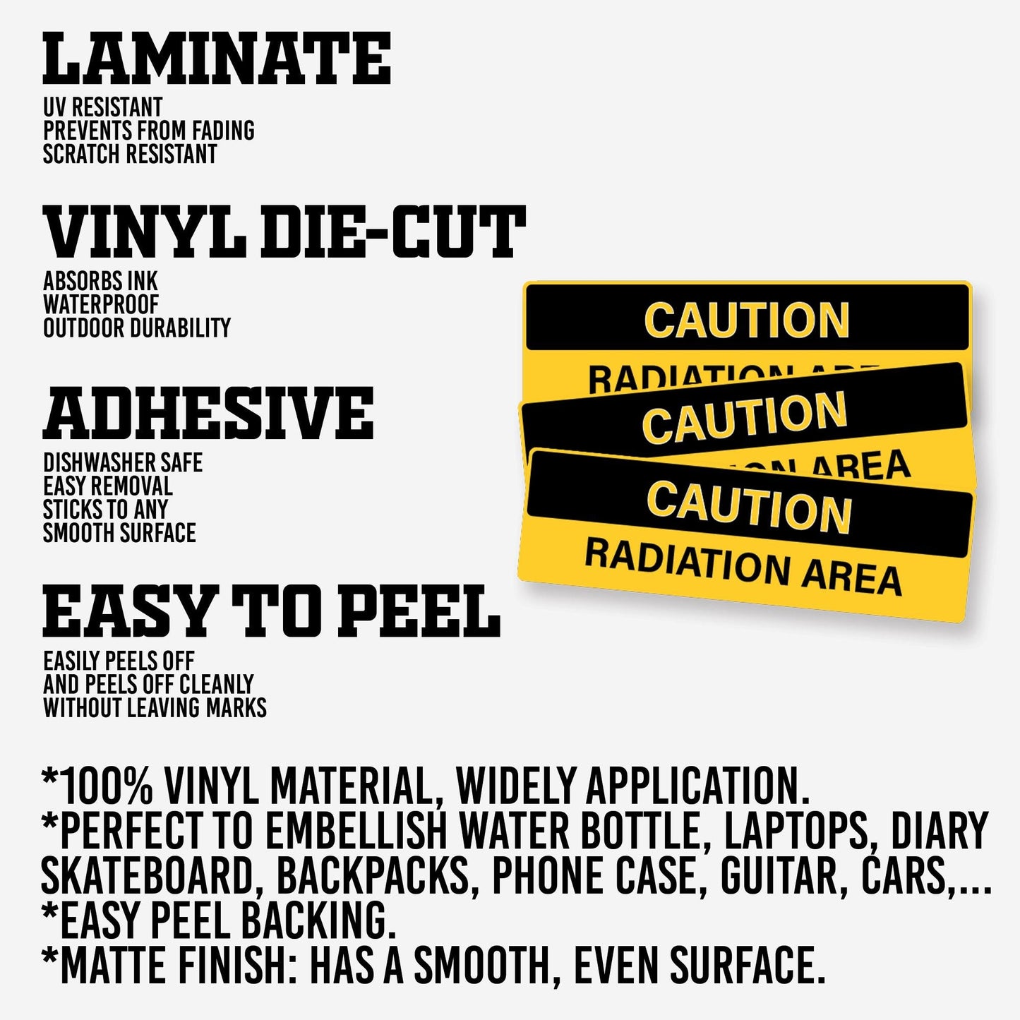Custom Bumper Stickers, Water Resistant Vinyl Decal Stickers for Car, Truck, SUV, and More Vehicle, Multiple Sizes, Custom 2 Tones Sticker