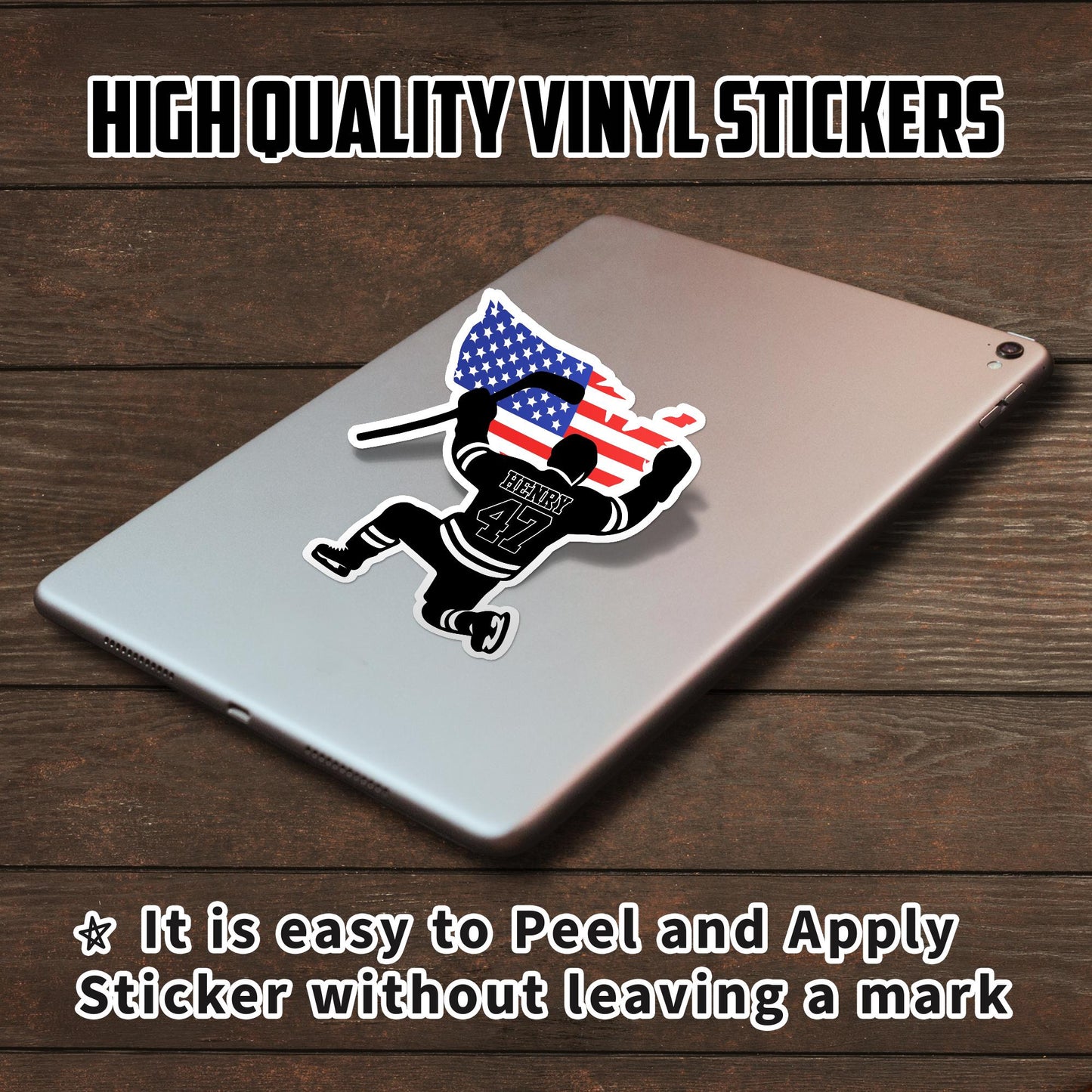Custom Name Hockey Sticker: Personalized Celebration Decal