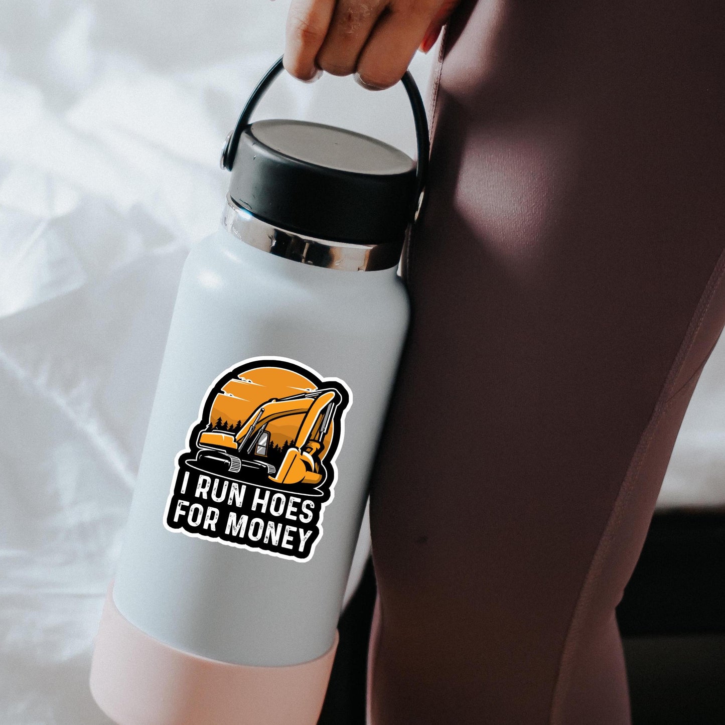 I Run Hoes for Money Sticker: Weatherproof Vinyl Decal