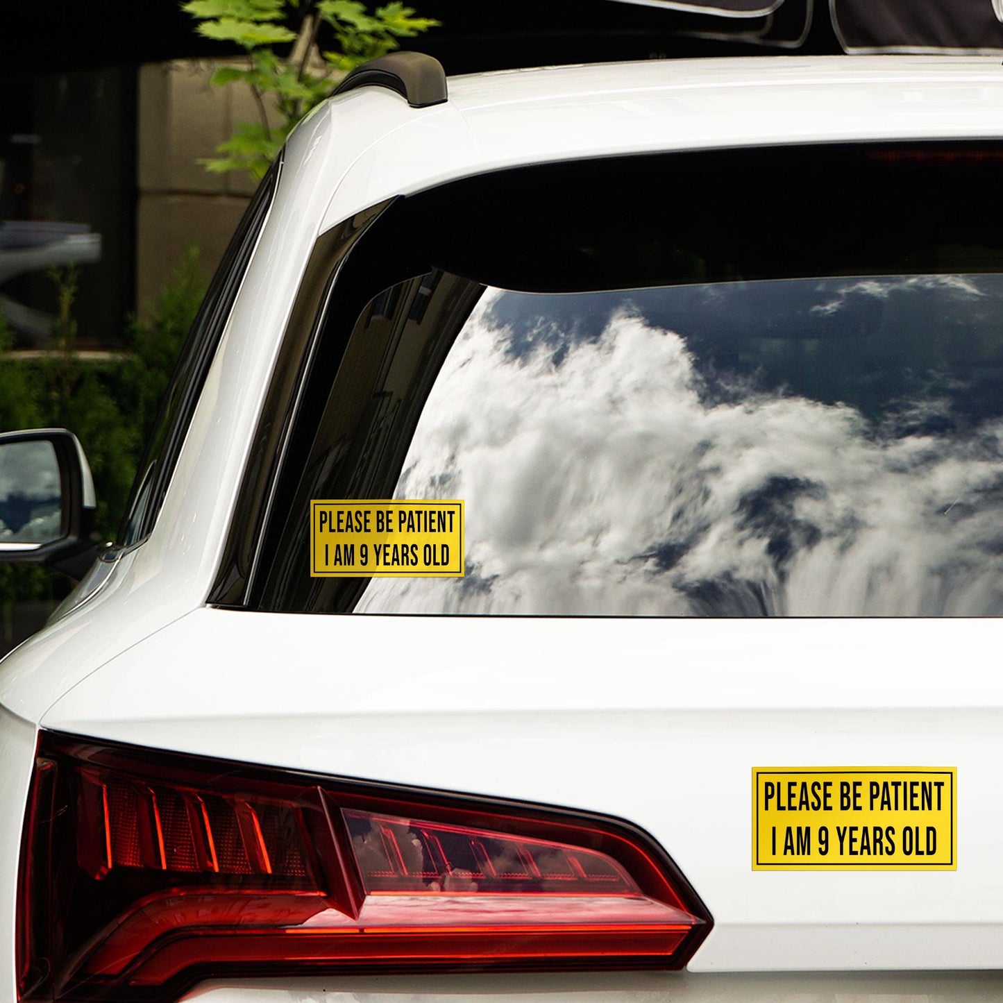 Please be Patient I am 9 Years Old Bumper Sticker Vinyl Waterproof Sticker Decal for Car Wall Window Bumper Sticker Multiple Size Choices