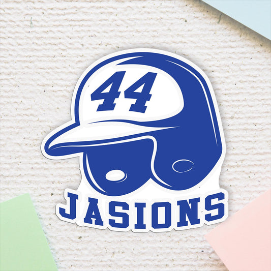 Custom Baseball Name Sticker: Personalized Vinyl Decal for Helmet, Laptop