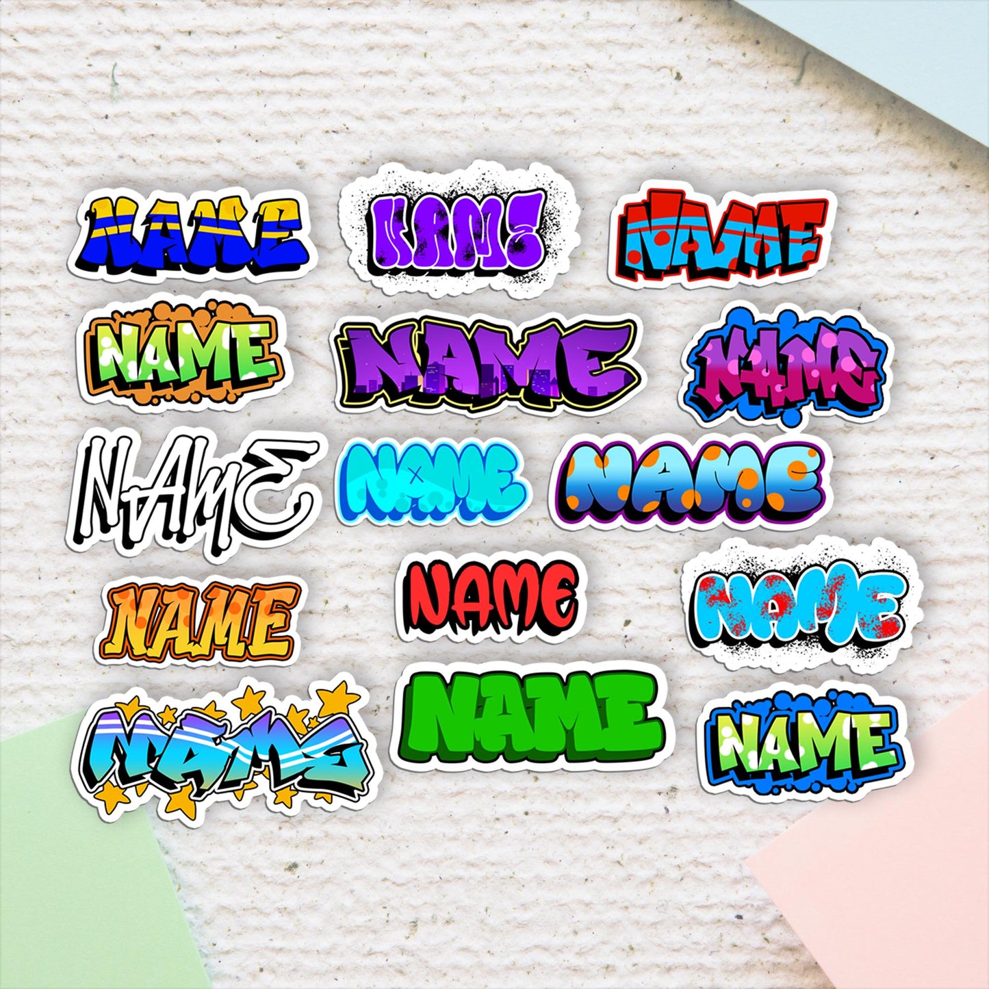 Custom Graffiti Name Sticker: Personalized Water Bottle Decal