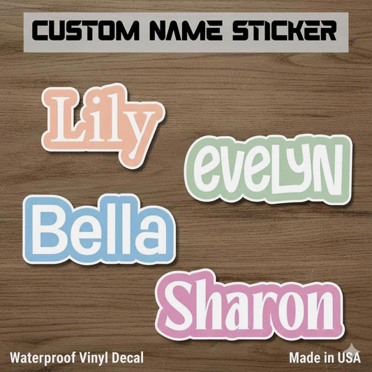 Custom Waterproof Vinyl Name Stickers: Personalized Labels for Water Bottles, Laptops