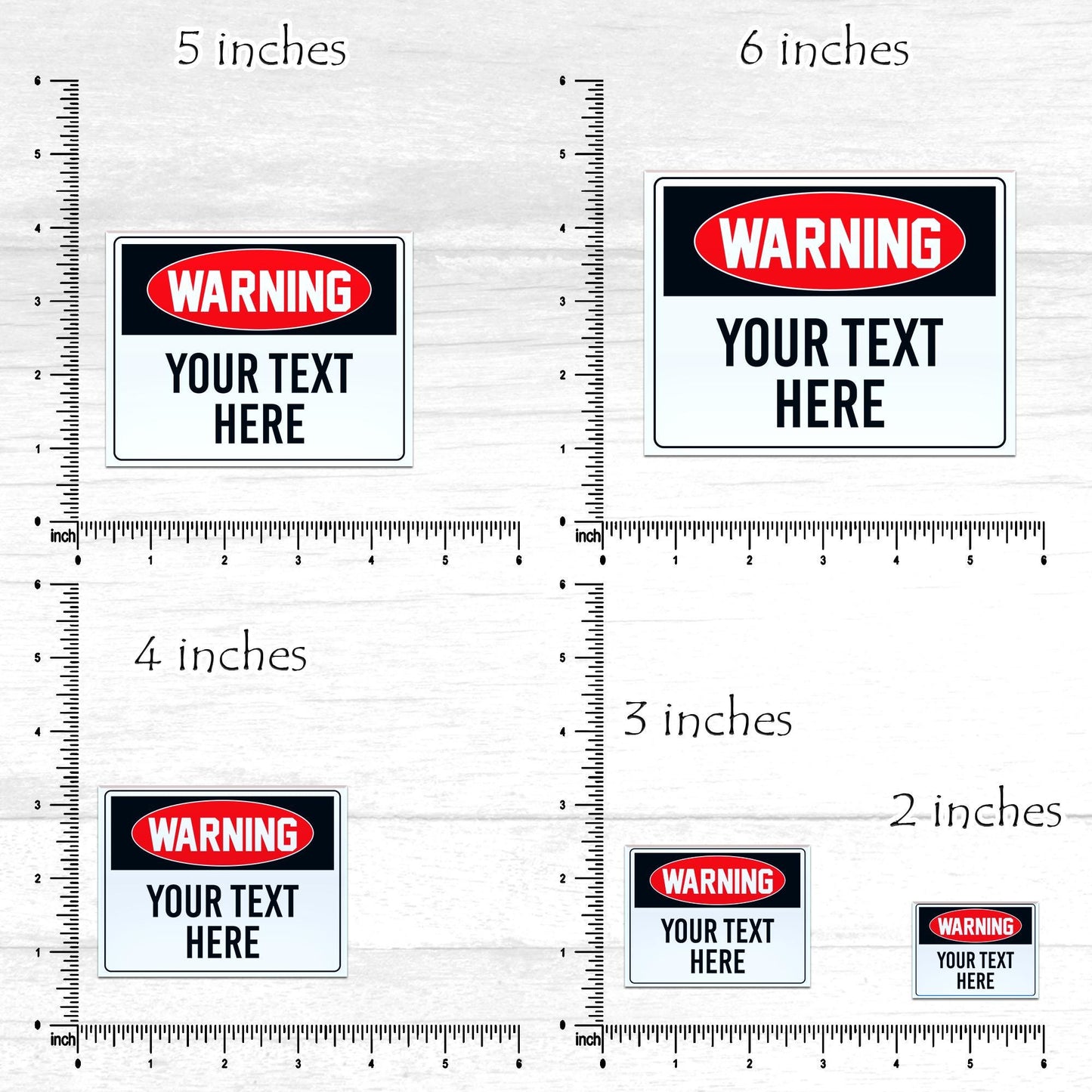 Custom Warning Sticker, Personalized Vinyl Sticker for Warning Sign, Custom Bumper Stickers for Car, Truck, Van and more vehicles