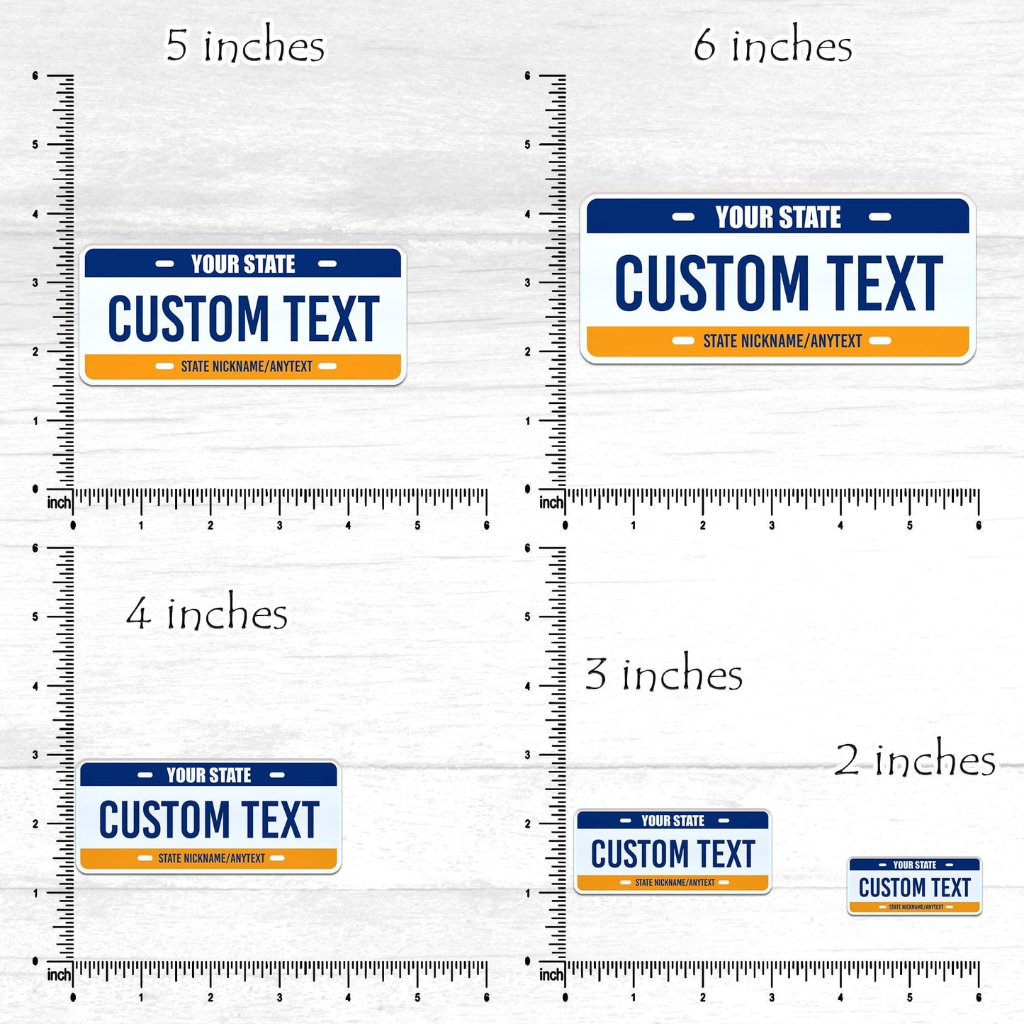 Custom Text Waterproof Vinyl Sticker - Laptop, Car, Bumper