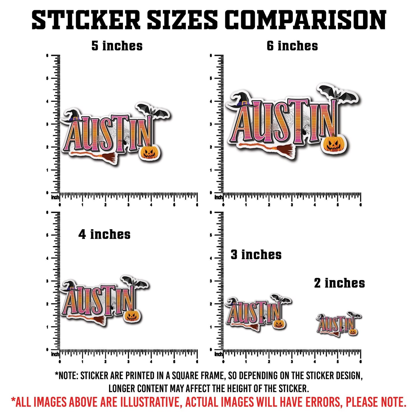 Custom Name Sticker, Halloween Name Sticker, Personalized Water-Resistant Vinyl Decal for Water Bottle, Helmet, Tool Boxes