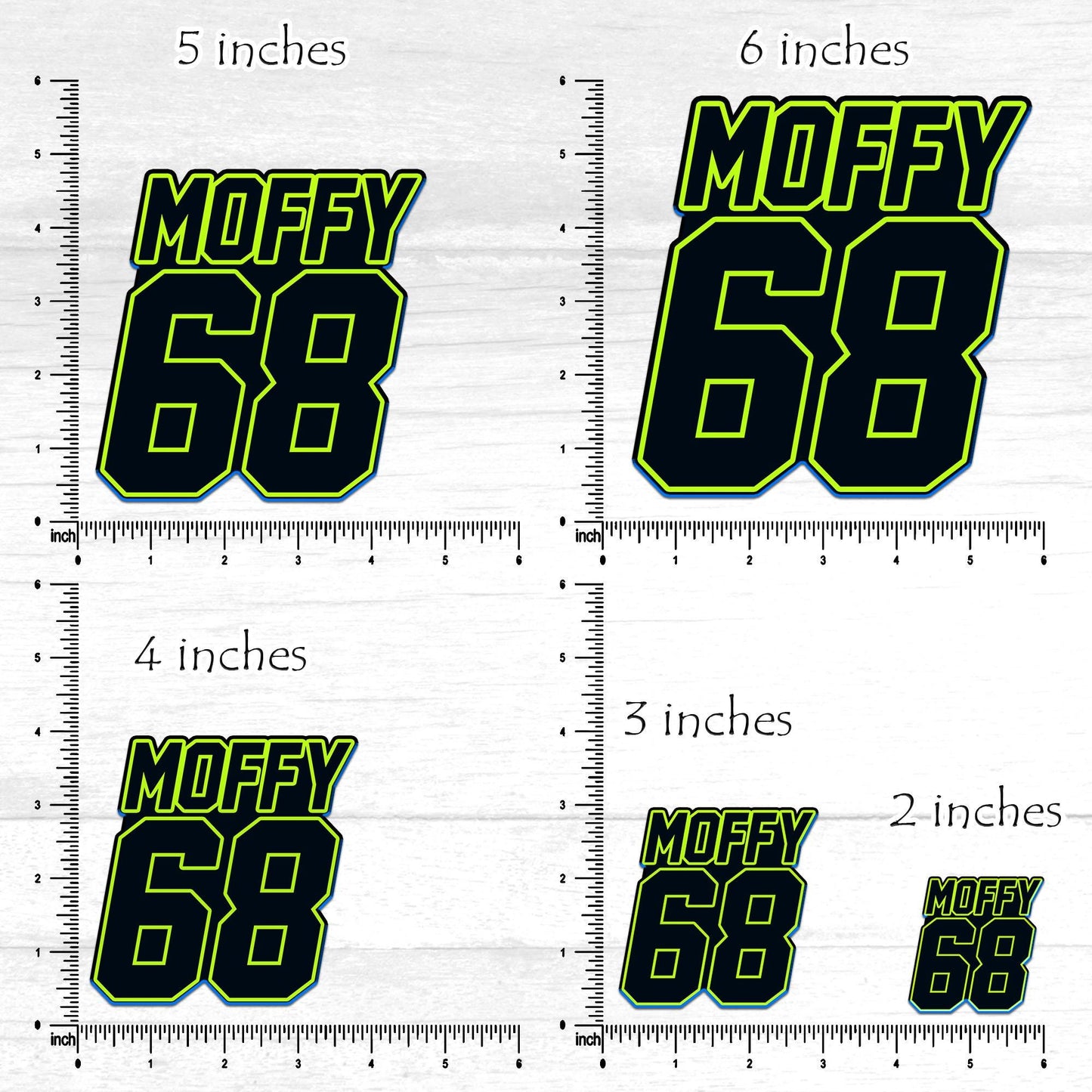 Personalized Custom Motorcycle Racing Number Stickers Decals Commando For YZF R6 R1