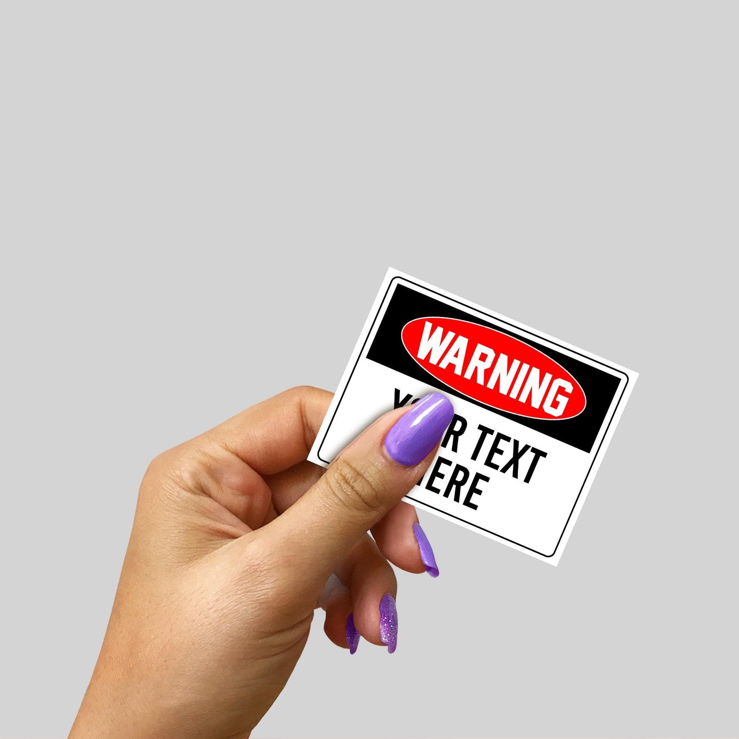 Custom Warning Sticker, Personalized Vinyl Sticker for Warning Sign, Custom Bumper Stickers for Car, Truck, Van and more vehicles