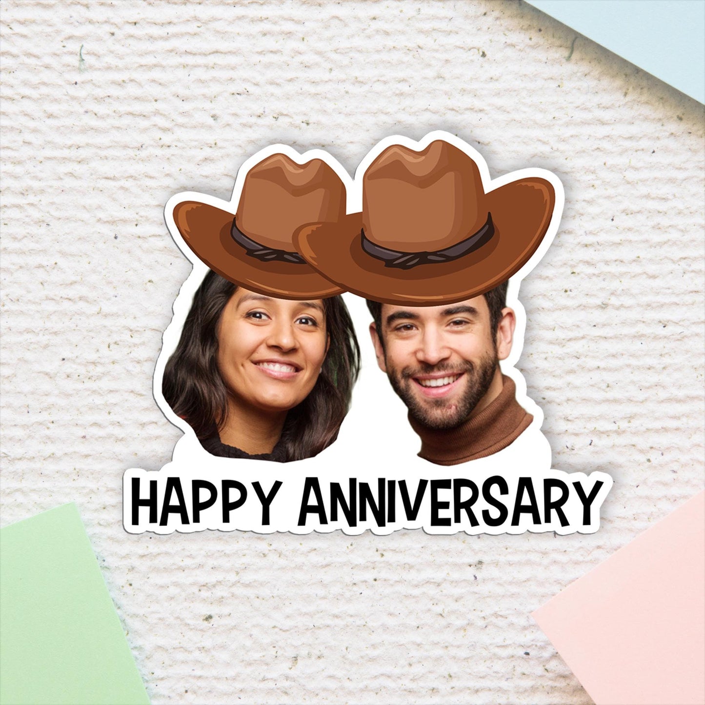 Personalized Cowboy Photo Stickers: Custom Party Favors