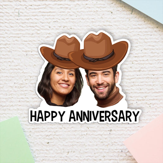Personalized Cowboy Photo Stickers: Custom Party Favors