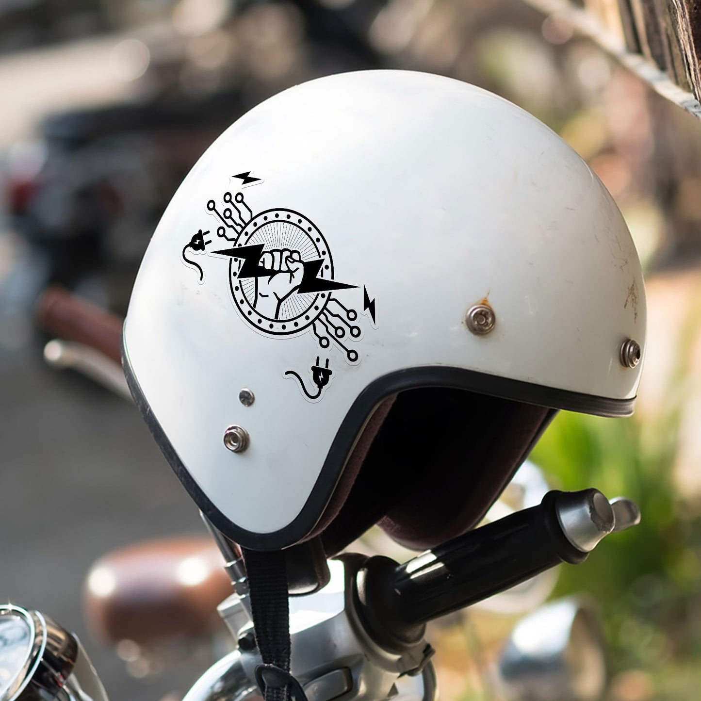 Electrician Hand Holding Thunder Sticker For Men Electrician Funny Lineman Stickers Waterproof Vinyl Decals for Car Truck Laptop Helmet Water Bottles Bicycle Luggage Stickers