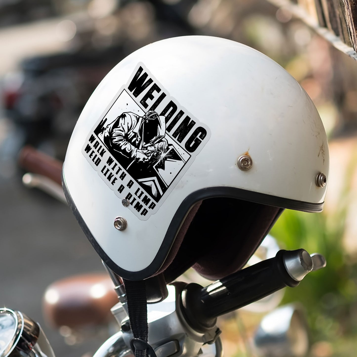 Welding Walk With A Limp Weld Like A Pimp Sticker Blue Collar Engineer Welder Stickers Waterproof Vinyl Decals for Car Truck Laptop Helmet Water Bottles Bicycle Luggage Stickers