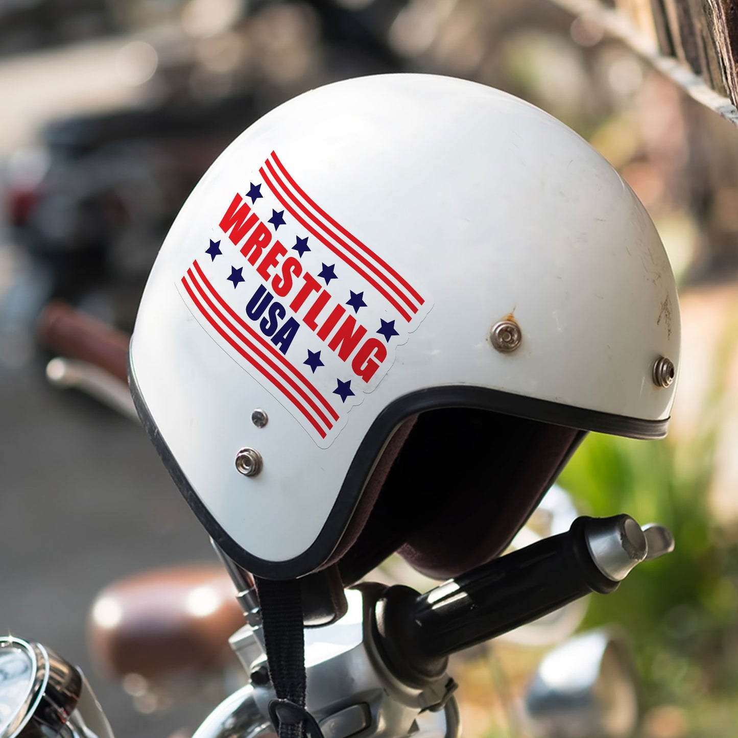 Wrestling USA Sticker Funny Wrestling Motivational Sport Stickers Waterproof Vinyl Decals for Car Truck Laptop Helmet Hardhats Water Bottles Bicycle Luggage, Blue Collar Stickers