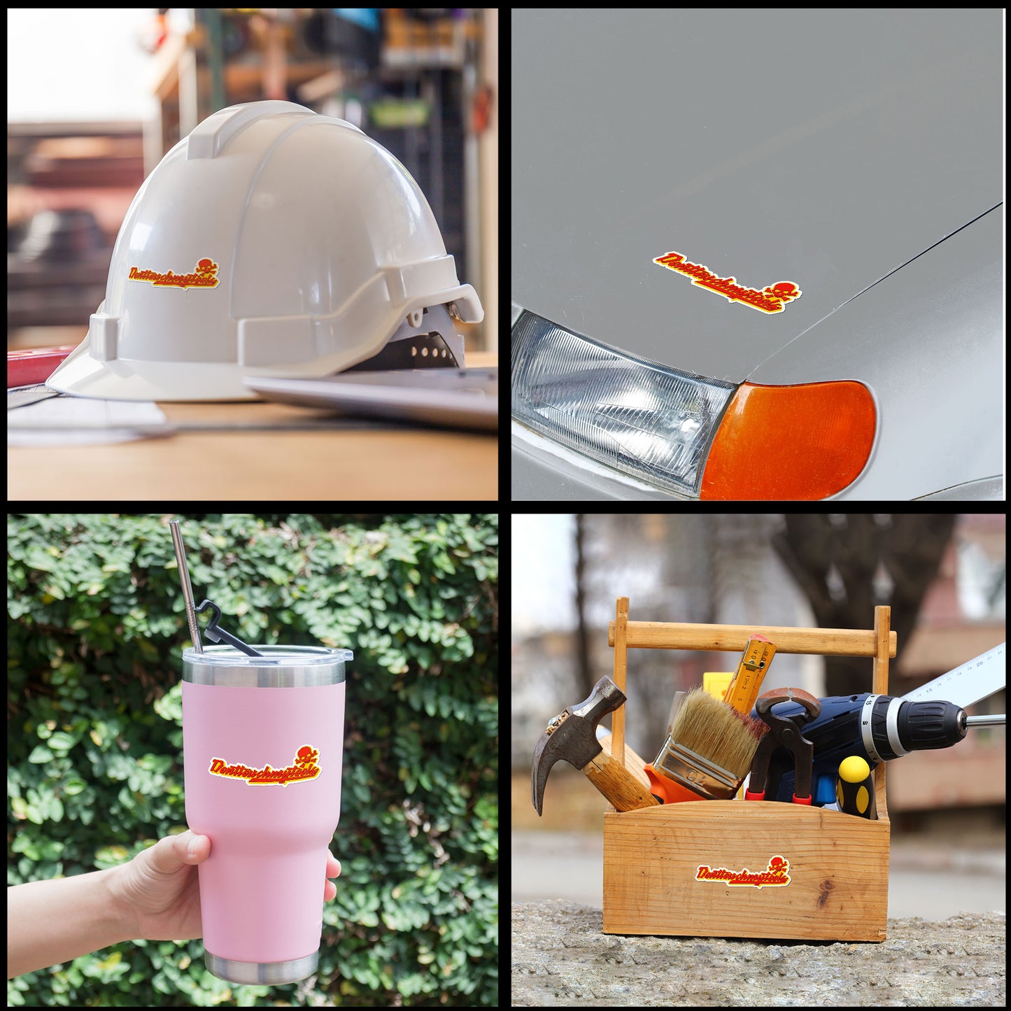 Dont Touch My Tools Stickers Funny Construction Worker Sticker Waterproof Vinyl Decals for Hard Hat Car Truck Laptop Helmet Water Bottles Bicycle Luggage Stickers