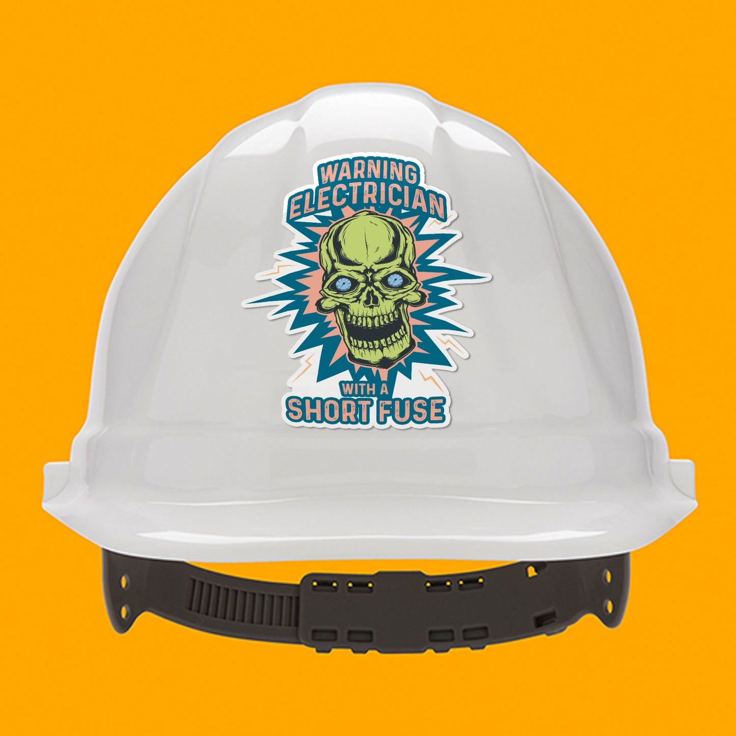 Warning Electrician With A Short Fuse Sticker Funny Lineman Electricity Stickers Waterproof Vinyl Decals for Car Truck Laptop Helmet Water Bottles Bicycle Luggage Stickers