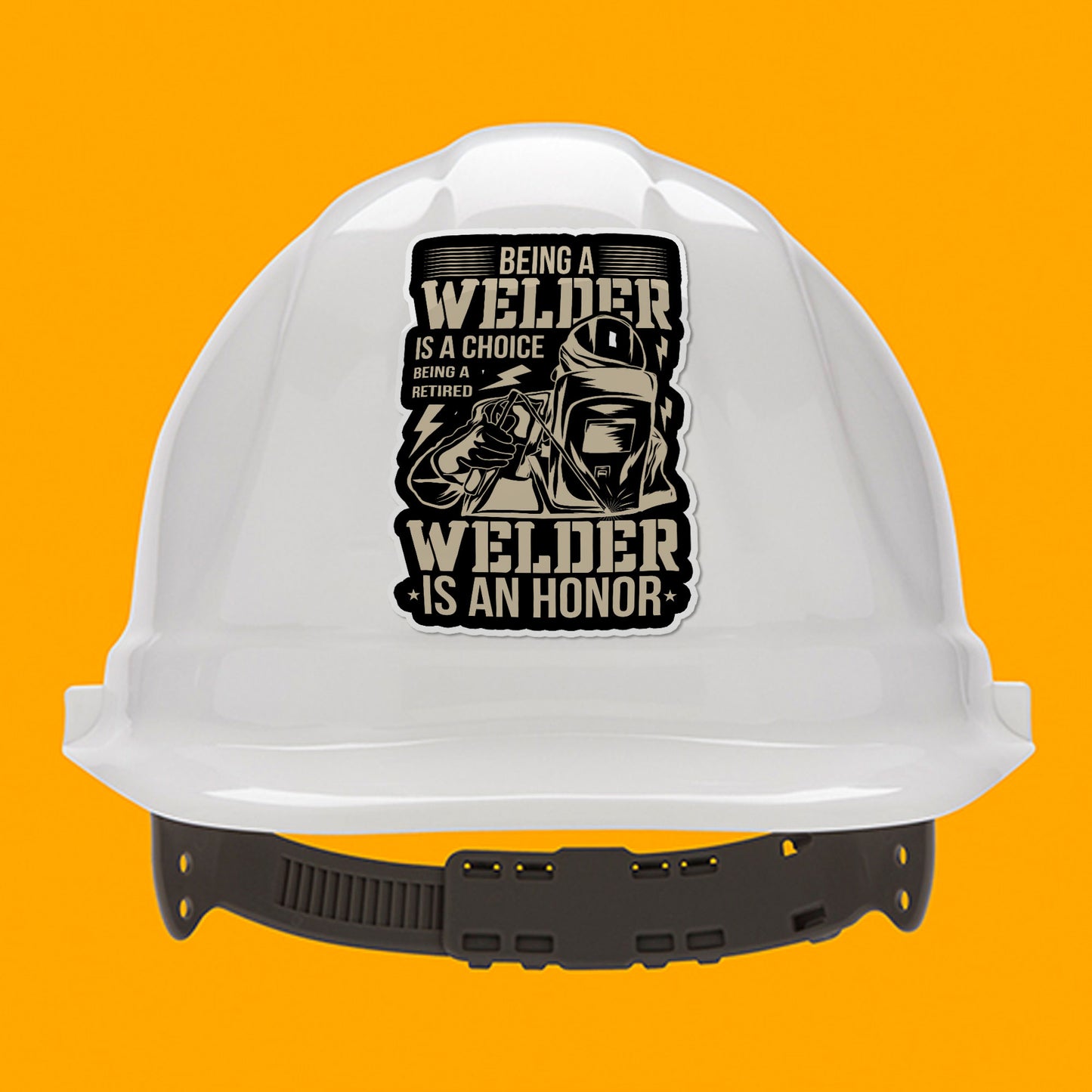Welder Is Choice Being A Retired Welder Is An Honor Stickers Funny Welding Decals Waterproof Vinyl Decals for Car Truck Laptop Helmet Water Bottles Bicycle Luggage Stickers