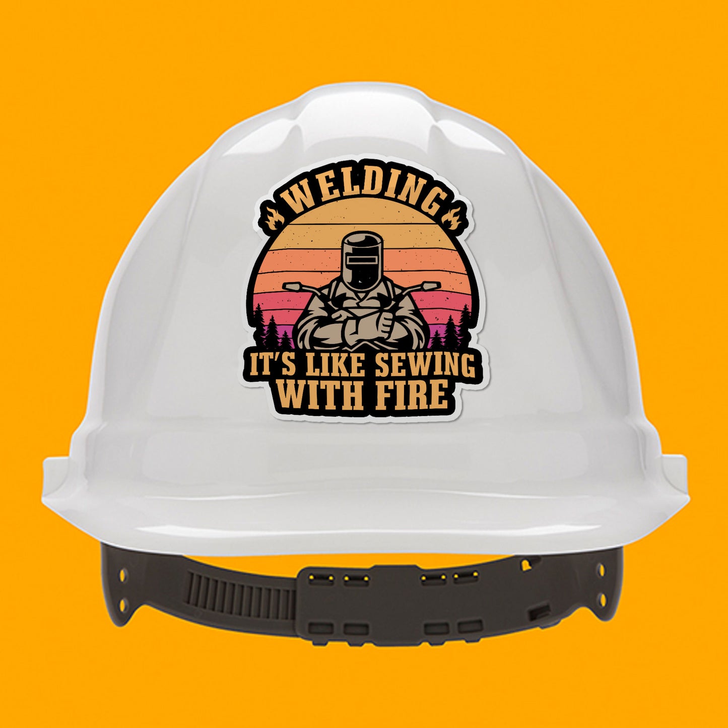 Welding Its Like Sewing With Fire Sticker Funny Welding Repair Man Quote Stickers Waterproof Vinyl Decals for Car Truck Laptop Helmet Water Bottles Bicycle Luggage Stickers