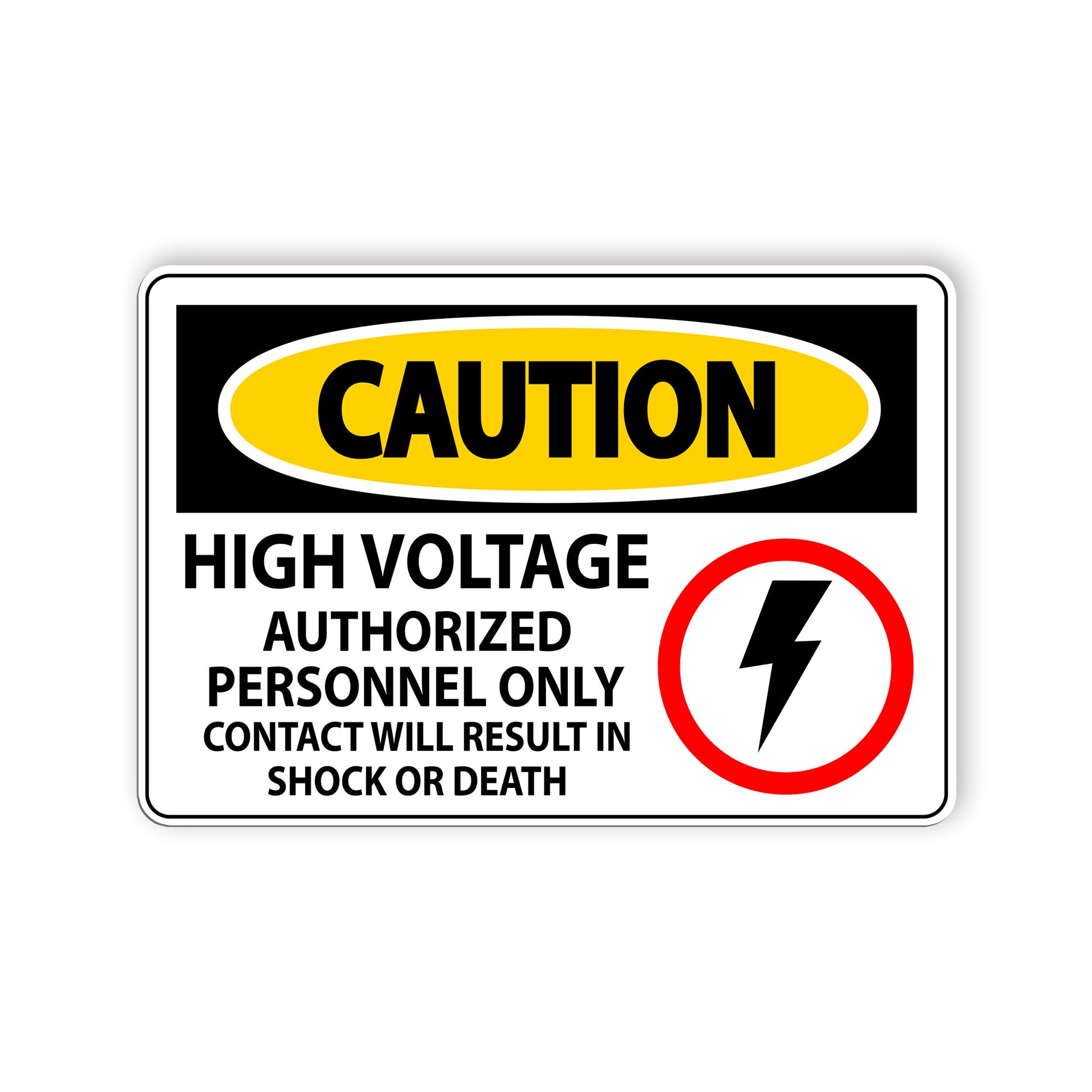 Caution High Voltage Stickers Shock Or Death Warning Eliectrician Stickers Water