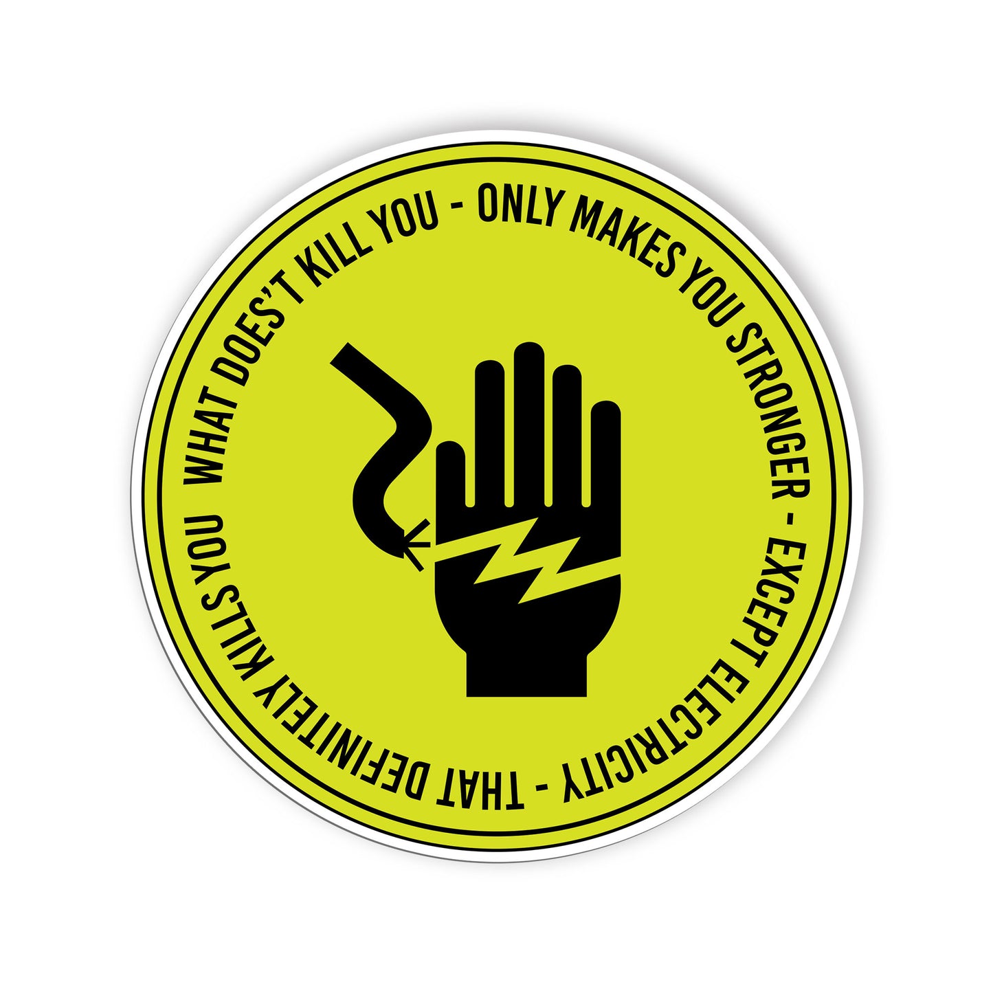 Electricity That Definitely Kills You Sticker Caution Kilowatt Lineman Stickers