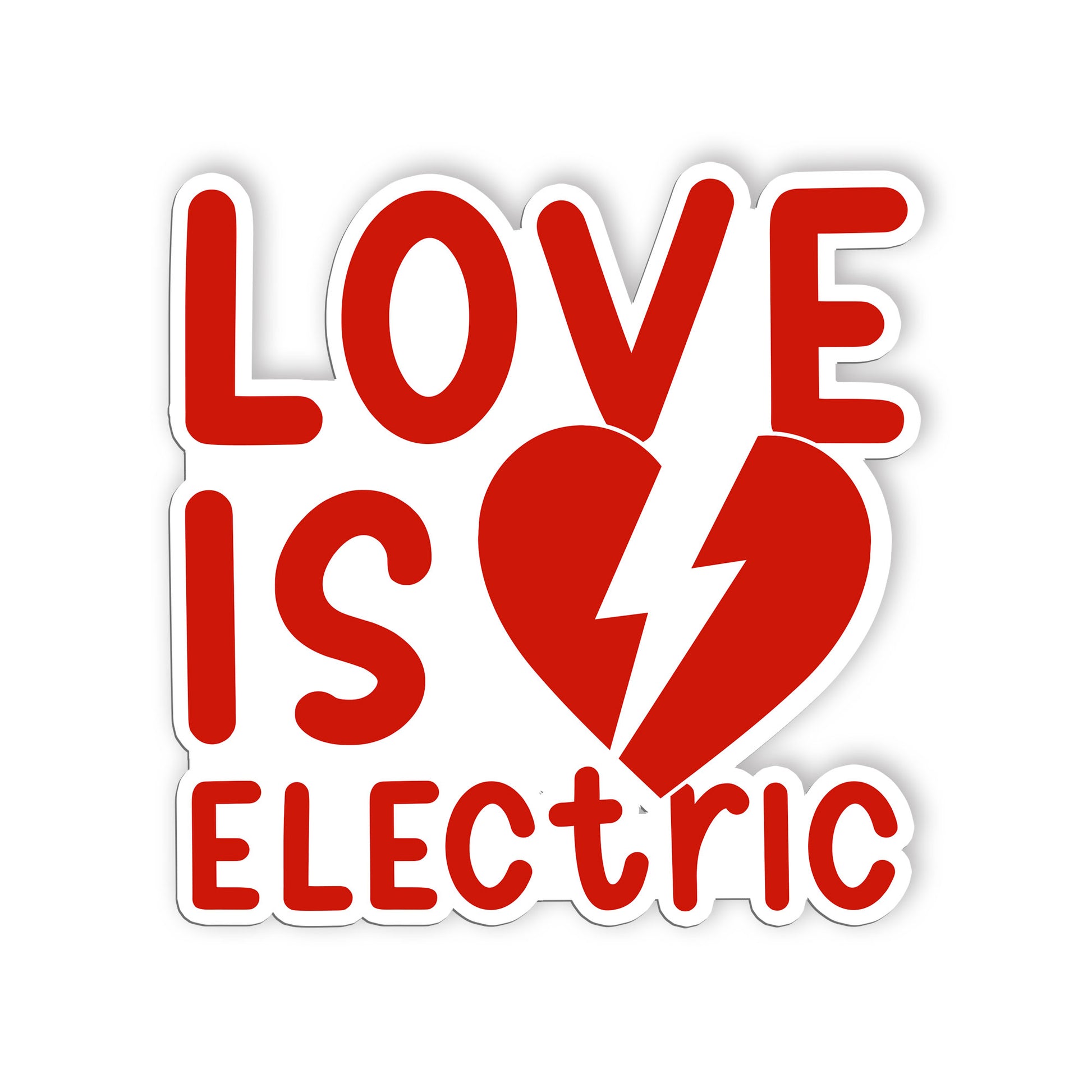 Love Is Electric Sticke For Men Electrician Funny Lineman Stickers Waterproof Vi