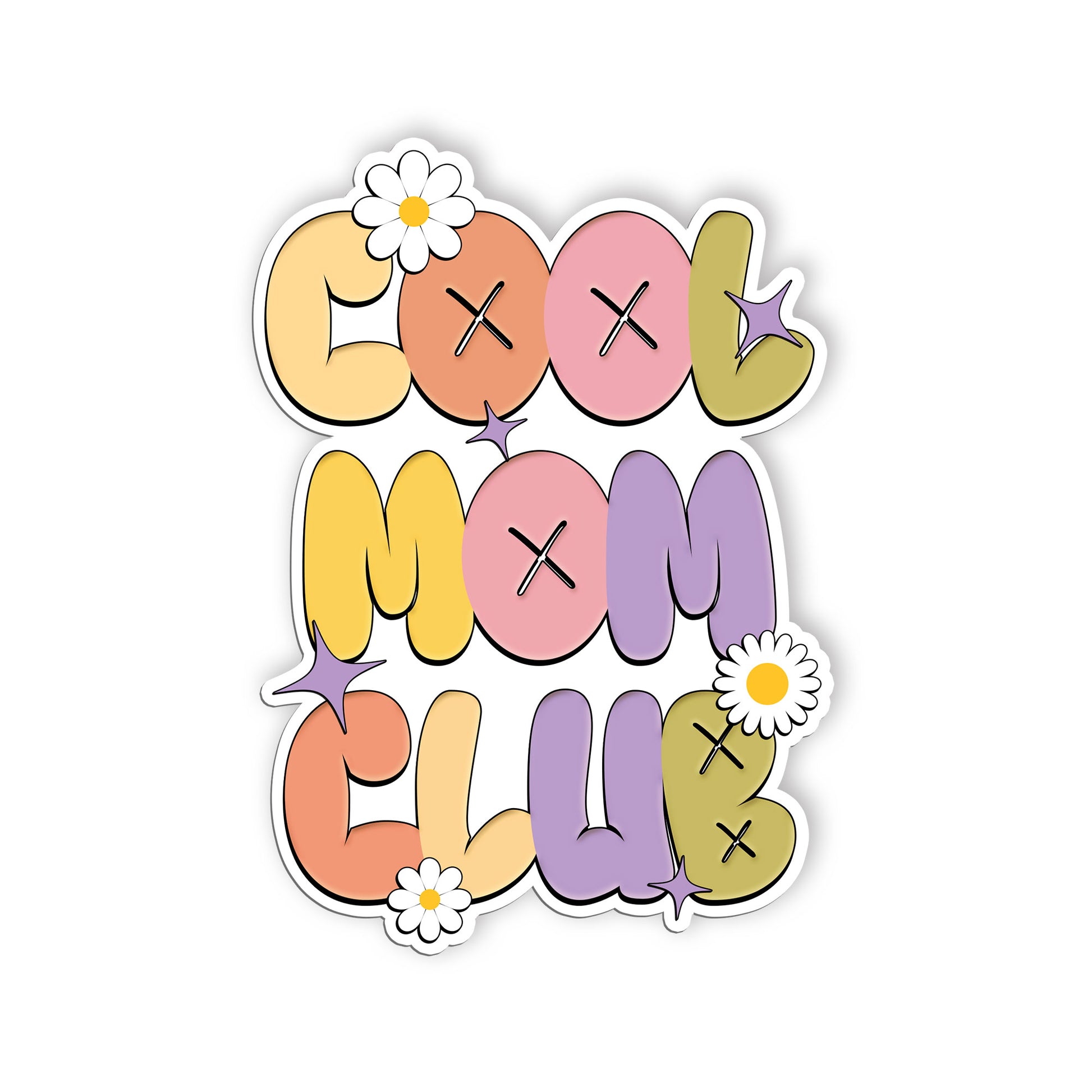 Cool Mom Club Stickers Happy Mother Day Sticker Pretty Mom Mama Decal Waterproof