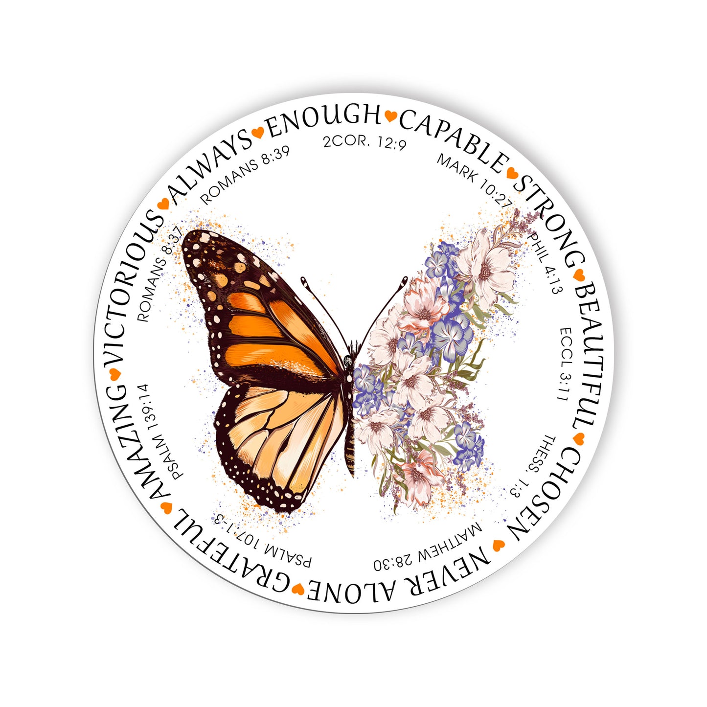 Bible Stickers Inspirational Christian Journaling Stickers Floral Butterfly Stic