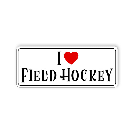 I Love Field Hockey Sticker Funny Hockey Player Sport Decals Waterproof Vinyl De