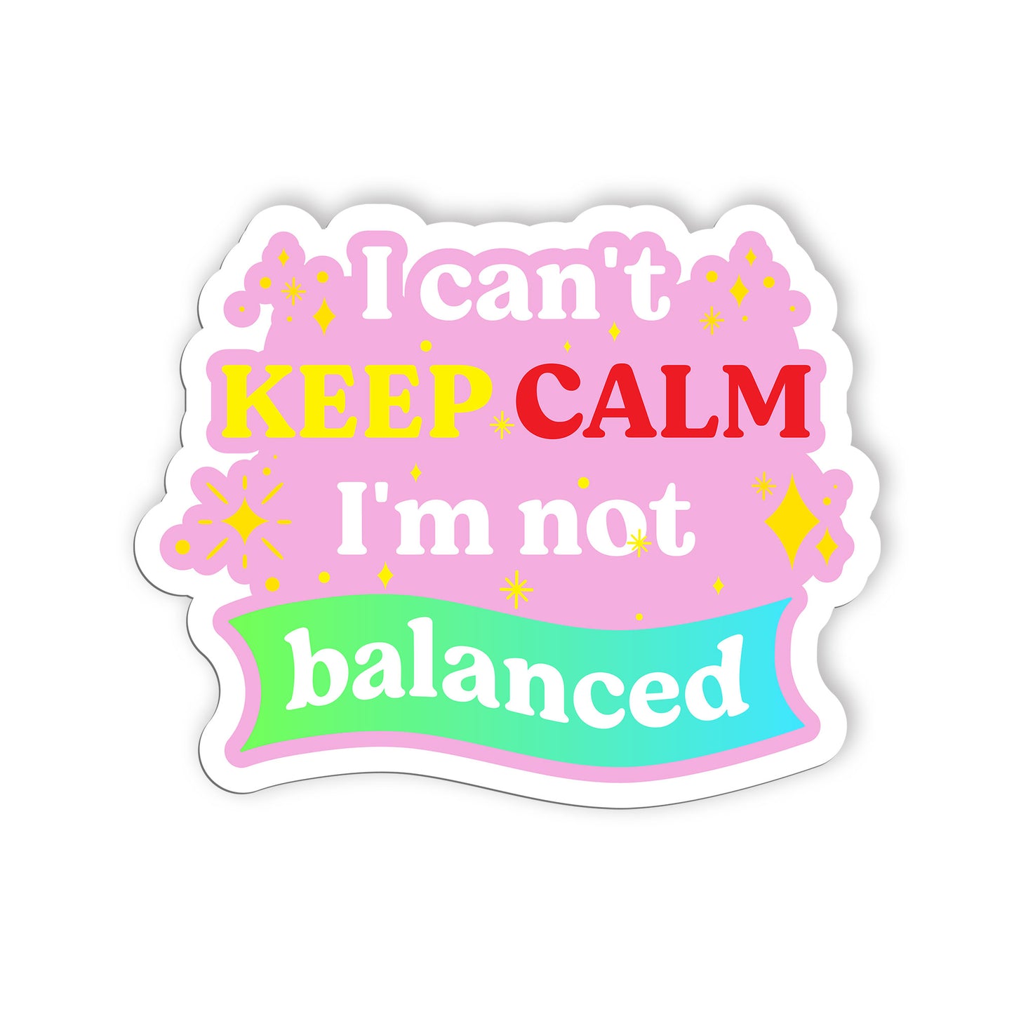 I Cant Keep Calm Im Not Balanced Sticker, Accountant Stickers, Funny CPA Tax Sea