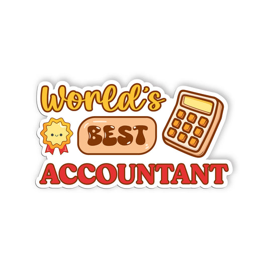 Worlds Bes Accountant Sticker, Accountant Stickers, Funny CPA Tax Season Account