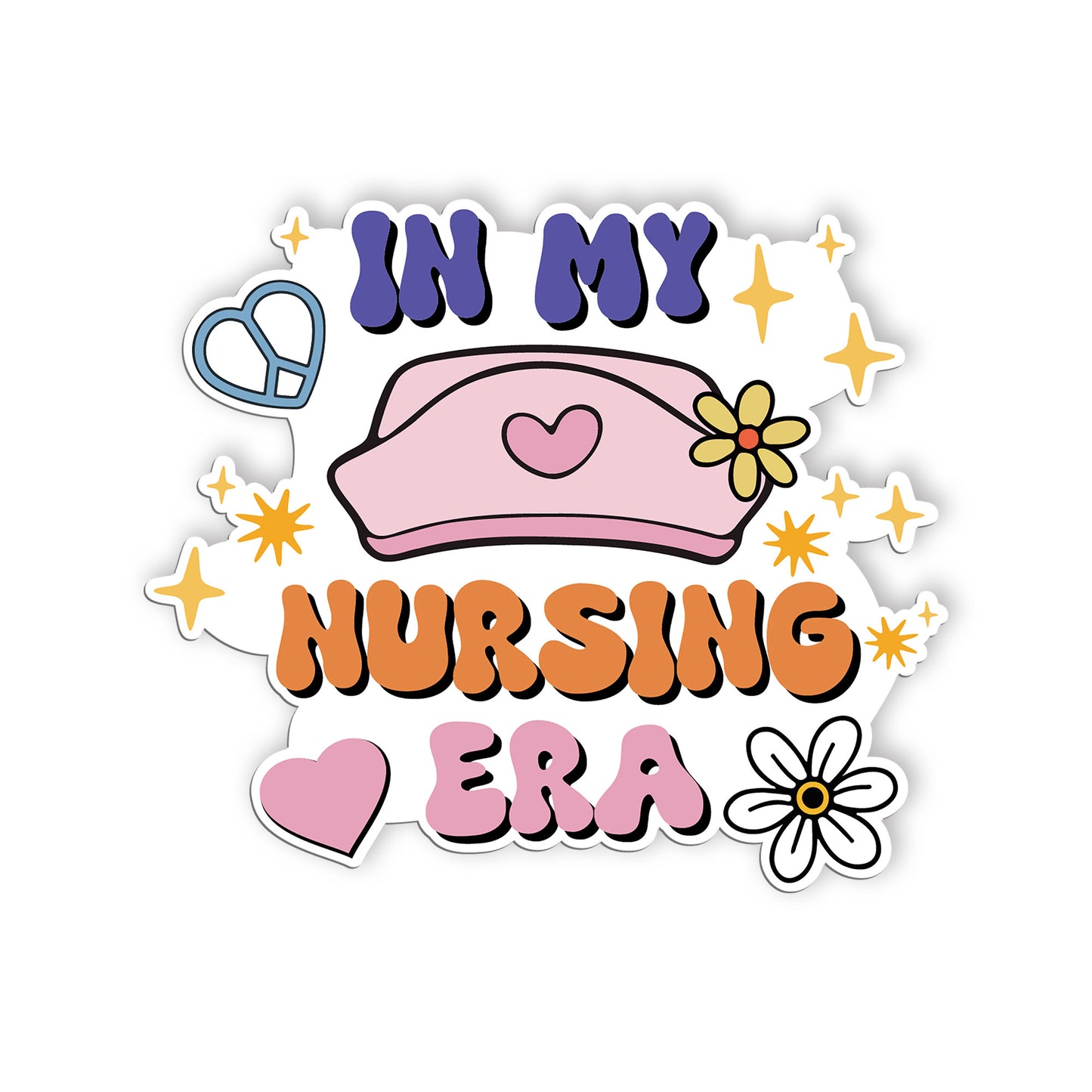 In My Nursing Era Sticker, Nurse Stickers, Nursing Medical Funny Doctor Heathcar