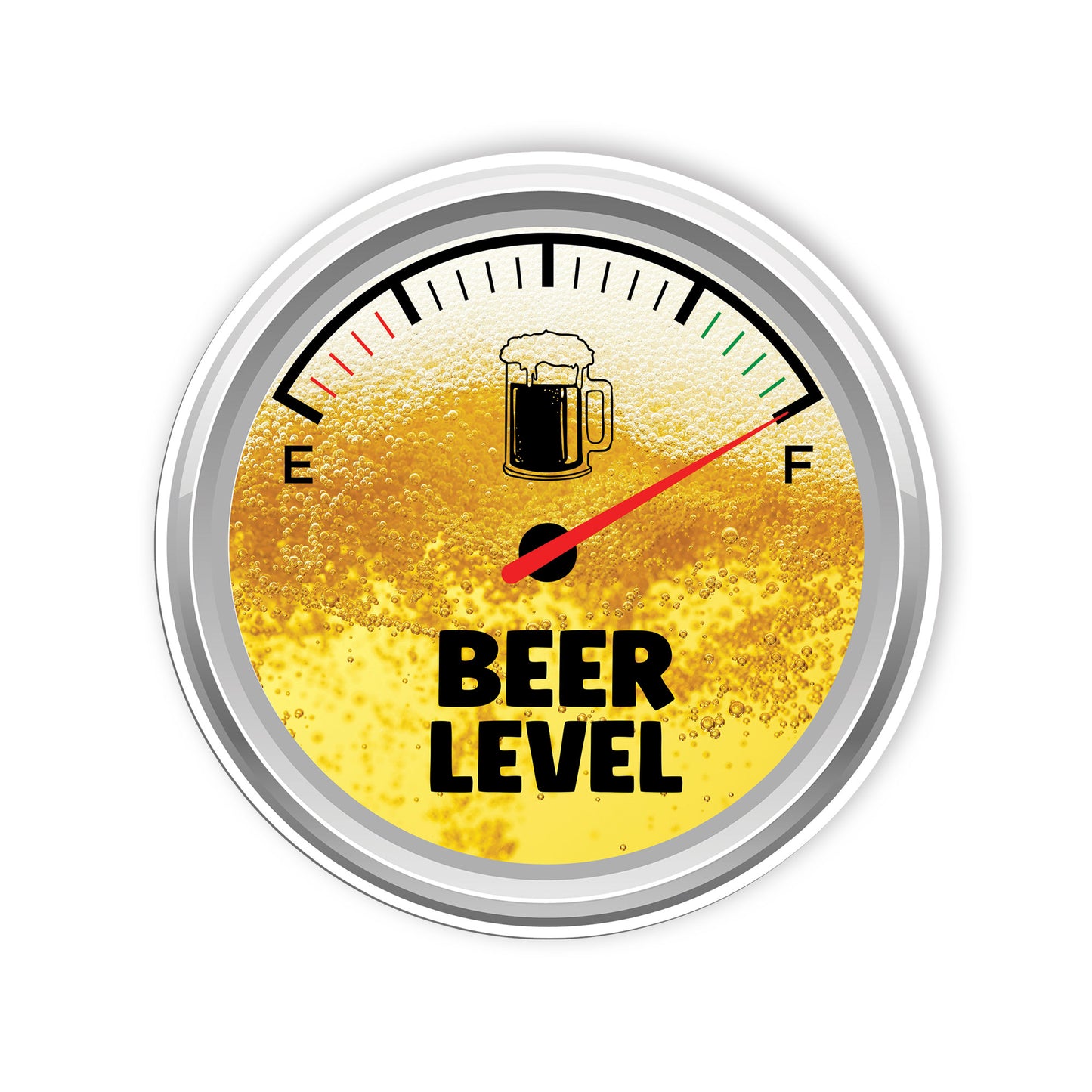 Beer Levels Full Sticker Funny Beer Love Warning Stickers Waterproof Vinyl Decal