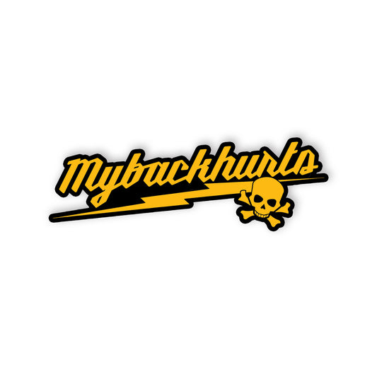 My Back Hurts Stickers Funny Workout Meme Sticker Waterproof Vinyl Decals for Ha