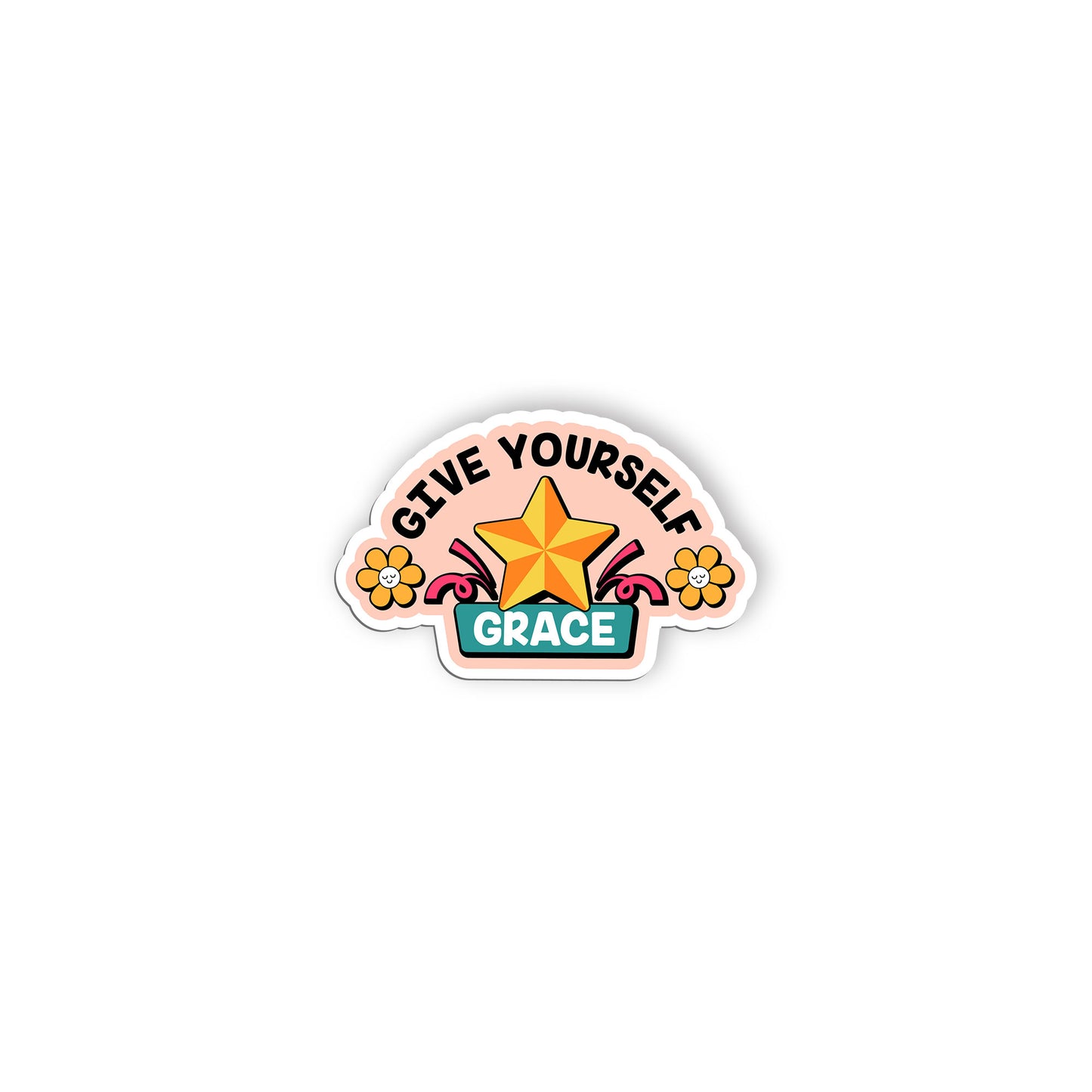 Give Yourself Grace Star Sticker Social Worker Sticker, Social Worker Gift, Moti