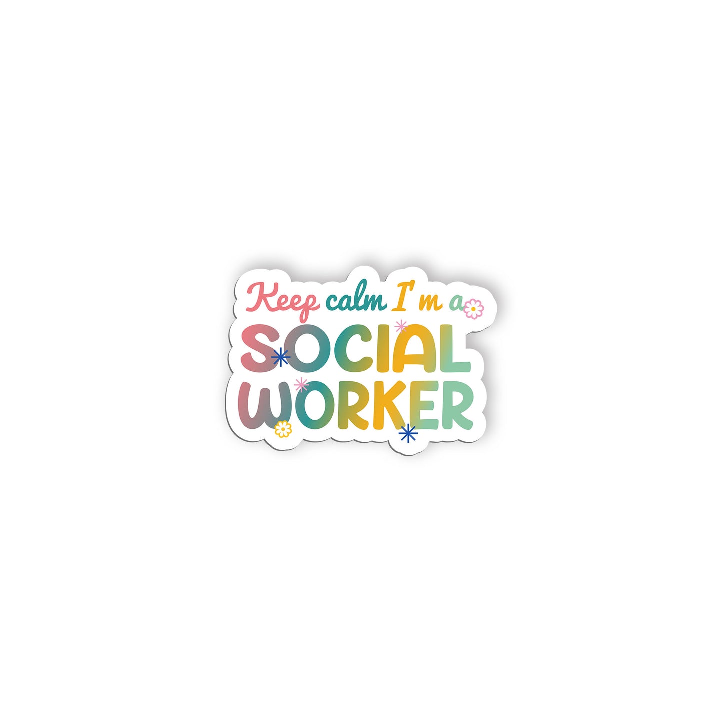 Keep Calm Im a Social Worker Sticker Social Worker Sticker, Social Worker Gift, 