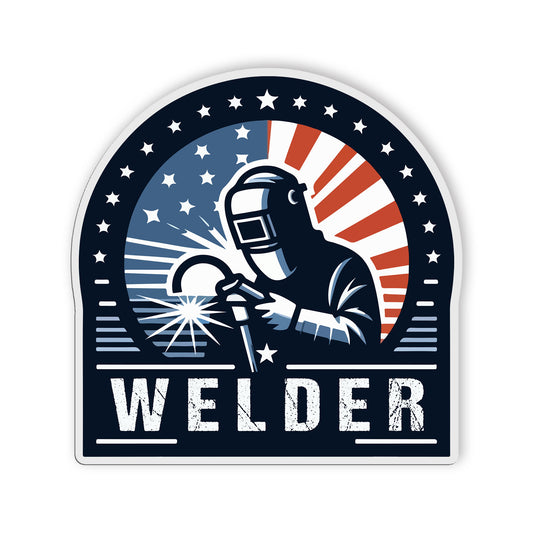 Welder Stickers Funny Welding Construction Blue Collar Stickers Waterproof Vinyl